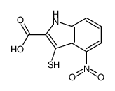 4-nitro-3-sulfanyl-1H-indole-2-carboxylic acid结构式