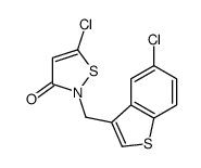 5-chloro-2-[(5-chloro-1-benzothiophen-3-yl)methyl]-1,2-thiazol-3-one Structure