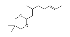 2-(2,6-dimethyl-5-heptenyl)-5,5-dimethyl-1,3-dioxane结构式