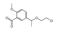 1-(4-methoxy-3-nitrophenyl)ethyl 2-chloroethyl ether结构式