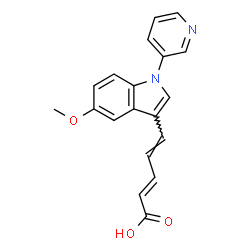 2,4-Pentadienoic acid, 5-5-methoxy-1-(3-pyridinyl)-1H-indol-3-yl- Structure