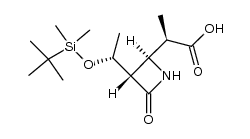(2R)-2-[(2S,3S)-3-{(1R)-1-(t-butyldimethylsilyloxy)ethyl}-4-oxoazetidin-2-yl]propionic acid Structure