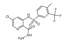 N-(5-chloro-2-hydrazinocarbonyl-pyridin-3-yl)-4-methyl-3-trifluoromethyl-benzenesulfonamide Structure