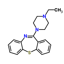 11-(4-乙基-1-哌嗪基)-二苯并[b,f] [1,4]噻氮平结构式