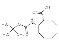 顺-2-叔丁氧基羰基氨基-环辛烷羧酸结构式