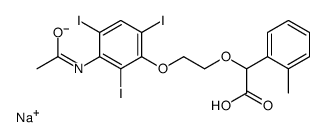 sodium,2-[2-(3-acetamido-2,4,6-triiodophenoxy)ethoxy]-2-(2-methylphenyl)acetate Structure