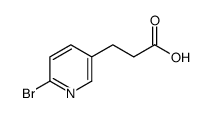 3-(6-溴吡啶-3-基)丙酸结构式
