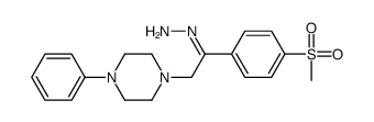 [1-(4-methylsulfonylphenyl)-2-(4-phenylpiperazin-1-yl)ethylidene]hydrazine结构式