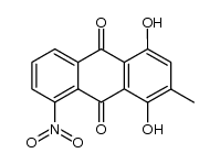 2-methyl-8-nitro-1,4-dihydroxy-9,10-anthraquinone结构式