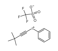 3,3-dimethyl-1-butynyl(phenyl)iodonium triflate Structure