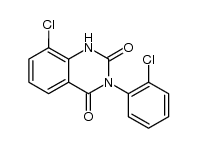 8-chloro-3-(2-chloro-phenyl)-1H-quinazoline-2,4-dione结构式