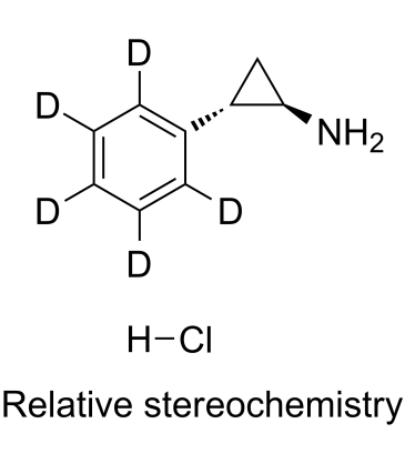 反式-2-(苯基-d5)-环丙胺盐酸盐结构式