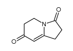 1,2,5,6-tetrahydroindolizine-3,7-dione结构式