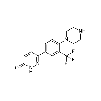 6-(4-(Piperazin-1-yl)-3-(trifluoromethyl)phenyl)pyridazin-3(2H)-one Structure