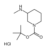 3-(甲基氨基)哌啶-1-甲酸叔丁酯盐酸盐结构式