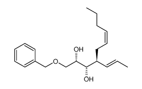 (2S,3S,4S)-1-benzyloxy-4-[(E)-1-propenyl]-(Z)-dec-6-ene-2,3-diol结构式