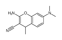 2-amino-7-(dimethylamino)-4-methyl-4H-chromene-3-carbonitrile结构式