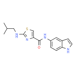 N-(1H-indol-5-yl)-2-[(2-methylpropyl)amino]-1,3-thiazole-4-carboxamide Structure