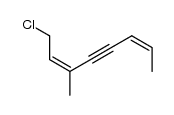 1-chloro-3-methyl-2(Z),6(Z)-octadien-4-yne结构式