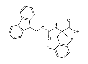 N-芴甲氧羰基-2,6-二氟-alpha-甲基-L-苯丙氨酸结构式