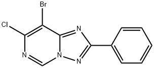 8-bromo-7-chloro-2-phenyl-[1,2,4]triazolo[1,5-c]pyrimidine Structure