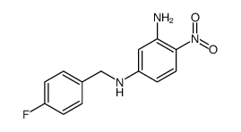 N1-(4-FLUOROBENZYL)-4-NITROBENZENE-1,3-DIAMINE结构式
