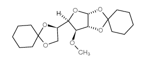 1,2:5,6-二-O-环亚己基-3-O-甲基-Alpha-D-呋喃葡萄糖结构式