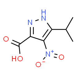 3-isopropyl-4-nitro-1H-pyrazole-5-carboxylic acid Structure