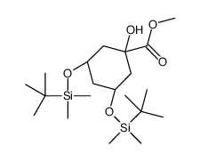methyl (3S,5S)-3,5-bis[[tert-butyl(dimethyl)silyl]oxy]-1-hydroxycyclohexane-1-carboxylate Structure