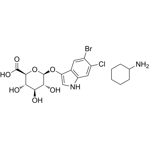 5-溴-6-氯-3-吲哚基β-D-葡糖苷酸环己铵盐图片