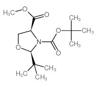 4-甲基2-叔丁基恶唑烷-3,4-二羧酸盐结构式