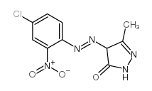 4-[(4-氯-2-硝基苯基)偶氮]-2,4-二氢-5-甲基-3H-吡唑-3-酮结构式