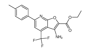 ETHYL 3-AMINO-4-(TRIFLUOROMETHYL)-6-P-TOLYLFURO[2,3-B]PYRIDINE-2-CARBOXYLATE Structure