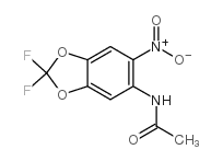 N-(2,2-二氟-6-硝基-苯并[1,3]二恶唑-5-基)乙酰胺结构式
