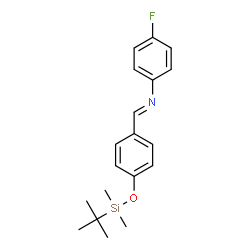 (E)-N-(4-((叔-丁基二甲基甲硅烷基)氧代)苯亚甲基)-4-氟苯胺结构式