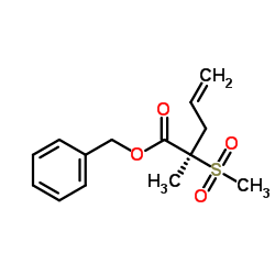 benzyl(R)-2-methyl-2-(methylsulfonyl)pent-4-enoate结构式