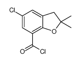 5-chloro-2,2-dimethyl-3H-1-benzofuran-7-carbonyl chloride Structure