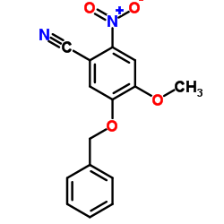 Benzonitrile, 4-Methoxy-2-nitro-5-(phenylmethoxy)- Structure