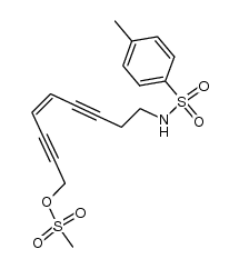 (Z)-1-methylsulfonyloxy-9-(4-methylphenylsulfonamido)non-4-ene-2,6-diyne Structure