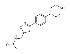 (+/-)-N-[[4,5-dihydro-3-[4-[1,2,3,6-tetrahydropyridinyl]phenyl]-5-isoxazolyl]methyl]acetamide结构式