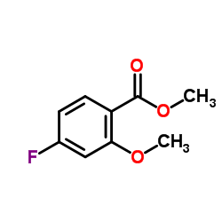 4-氟-2-甲氧基苯甲酸甲酯结构式