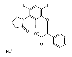 sodium,2-phenyl-2-[2,4,6-triiodo-3-(2-oxopyrrolidin-1-yl)phenoxy]acetate Structure