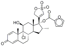 (11β,16α,17α)-9-Chloro-17-(2,2-dioxido-5H-1,2-oxathiol-4-yl)-17-[(2-furanylcarbonyl)oxy]-11-hydroxy-16-Methyl-androsta-1,4-dien-3-one structure