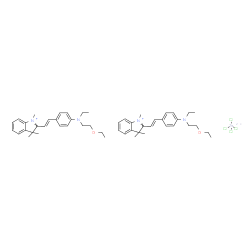 bis[2-[2-[4-[(2-ethoxyethyl)ethylamino]phenyl]vinyl]-1,3,3-trimethyl-3H-indolium] tetrachlorozincate Structure