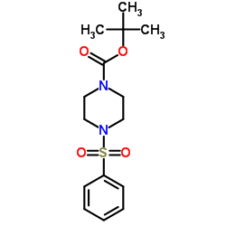 叔-丁基 4-(苯磺酰)哌嗪-1-羧酸酯结构式