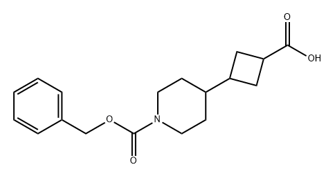 1-(苯基甲基)4-(3-羧基环丁基)-1-哌啶羧酸酯结构式