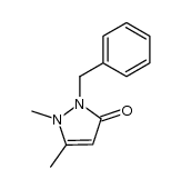 2-benzyl-1,5-dimethyl-1,2-dihydro-pyrazol-3-one Structure