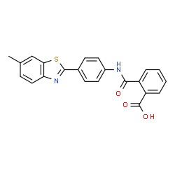 2-((4-(6-methylbenzo[d]thiazol-2-yl)phenyl)carbamoyl)benzoic acid Structure