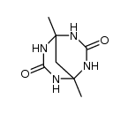1,5-dimethyl-2,4,6,8-tetraaza-bicyclo[3.3.1]nonane-3,7-dione结构式