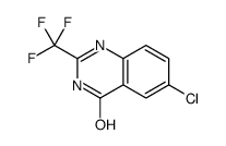 6-氯-2-(三氟甲基)喹唑啉-4(3h)-酮结构式